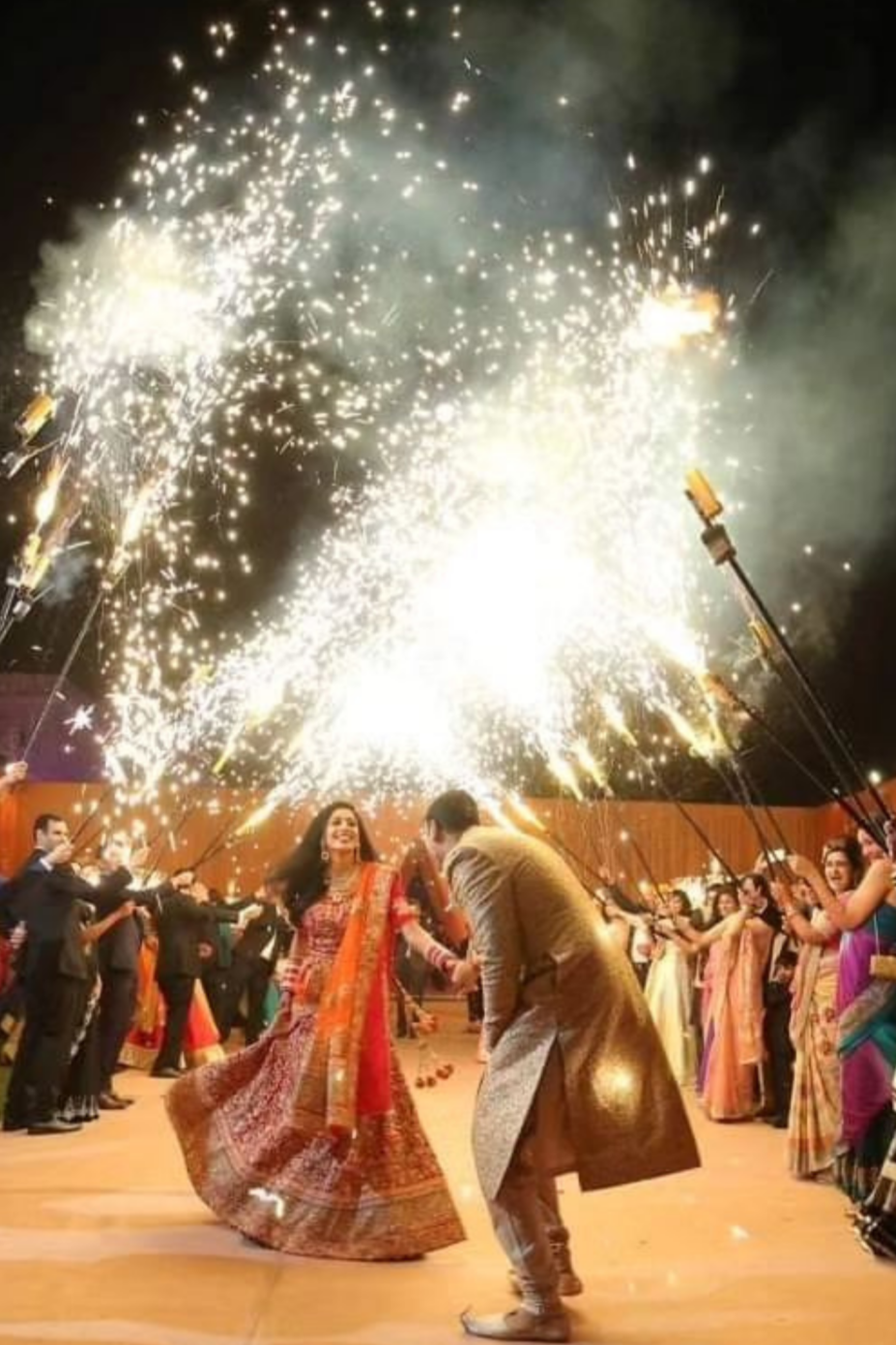 bride & groom entry