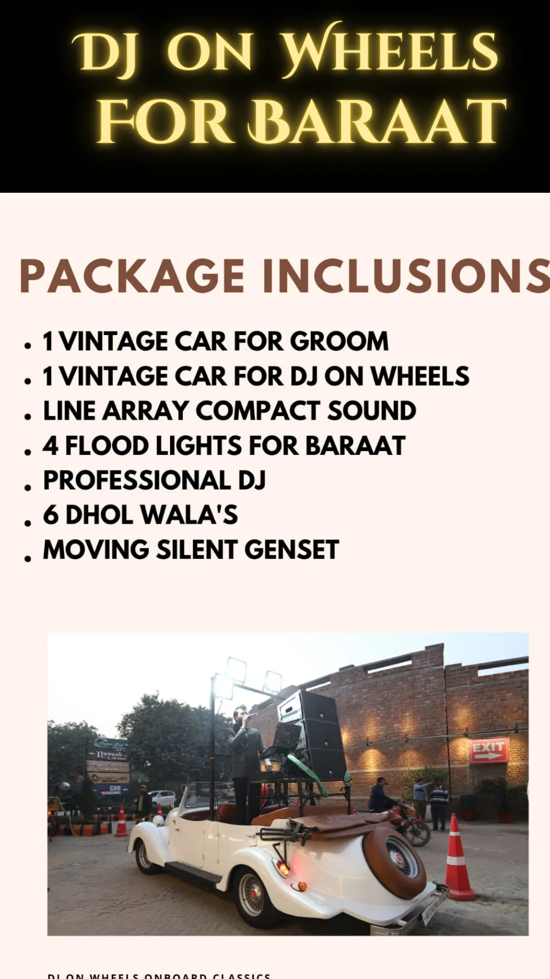 Dj on wheels baraat delhi 03 by Desiring Event Planners