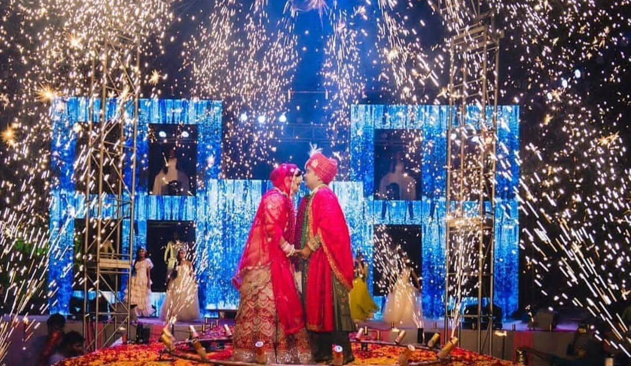 Luxury wedding stage delhi 01 by Desiring Event Planners