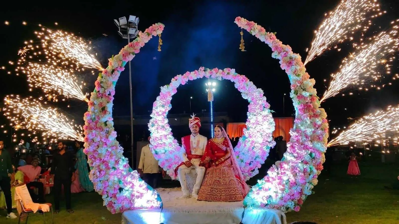 Luxury wedding stage delhi 02 by Desiring Event Planners
